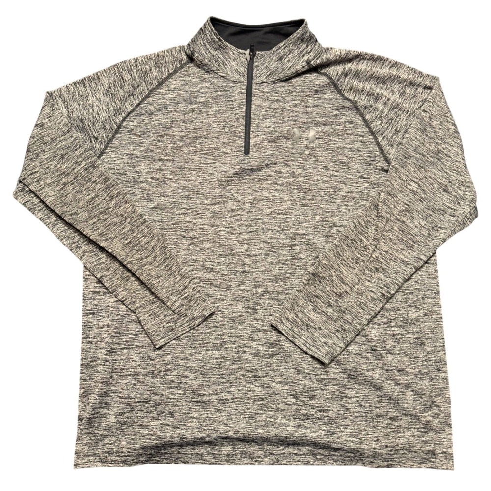 Under Armour HeatGear Quarter‎ Zip Pullover Long Sleeve Athletic Shirt Mens LG